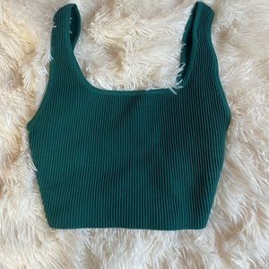 ARITZIA BABATON SCULPT KNIT SQUARENECK CROP TOP SIZE XS